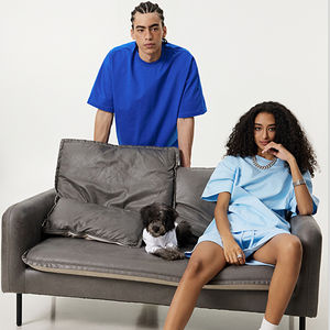 Camiseta de Gran Tamaño para Hombre, 100% Algodón, Cuello Redondo, Lisa, Personalizable - Product Image 4