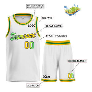 Ensemble de maillot et short de basket-ball athlétique confortable, fabriqué avec un tissu respirant, conçu pour les entraînements et les matchs de basket-ball. - Product Image 3