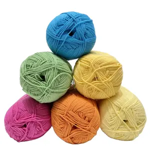 Chian Wholesale Yarn Suppliers 4ply-8ply 50g 100g wool crochet cotton yarn for hand knitting