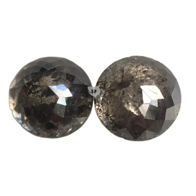 ग्राम्य हीरा प्राकृतिक नमक और काली मिर्च पॉलिश बहु आकार जोड़ी हीरे