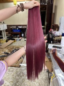 ผมตรงแบบ Bone Straight SHINHAIR สไตล์ 3 สีแดงไวน์ เกรด 12A ผมเวียดนามแท้แบบ Super Double Drawn สำหรับผู้หญิงผิวสี - Product Image 4