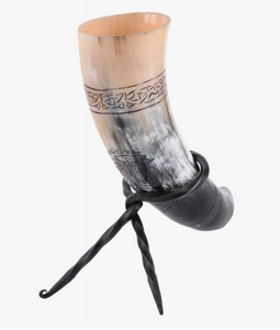 Copa para Beber de Cuerno Natural Hecha a Mano, Estilo Vikingo, para Cerveza o Sidra - Product Image 1