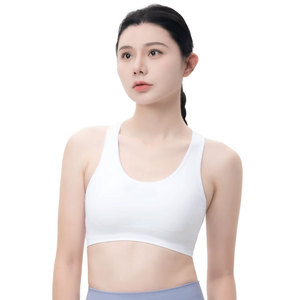 สปอร์ตบราคุณภาพสูงรุ่นใหม่สำหรับผู้หญิง ระบายอากาศได้ดี มีโลโก้ด้านหน้า รองรับทรงได้ดี เหมาะสำหรับโยคะ ฟิตเนส และออกกำลังกายที่ยิม สายรัดปรับได้ คอรูปตัวยู - Product Image 2