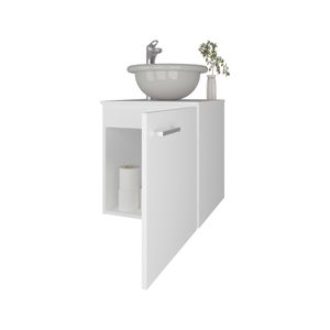 Mobile da Bagno Integrato FM Furniture Pirtleville con Lavabo e Rubinetto Bianchi - Product Image 3