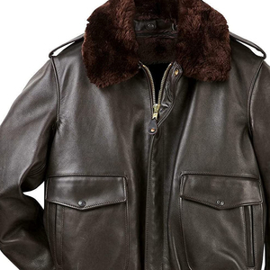 Blouson aviateur marron de haute qualité en cuir de vachette, à capuche, imperméable, séchage rapide, respirant, élégant, style urbain pour homme - Product Image 4