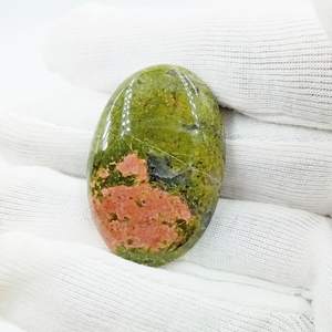 Cabujón ovalado de unakita natural pulido, piedra preciosa suelta para la fabricación de joyas, suministro al por mayor. - Product Image 2