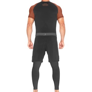Maillots de compression à manches courtes entièrement sublimés pour hommes, pour MMA, BJJ, grappling, couleurs et tailles personnalisées, haute qualité, OEM/ODM - Product Image 4