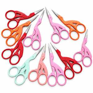 กรรไกรปักลายมืออาชีพพร้อมด้ามจับลายนกกระสาตกแต่ง - Product Image 6