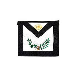 Delantales Masónicos Bordados Personalizados, Delantal Masónico Hecho a Mano en Cuero, Ajustable, Elegante, con Diseño Ceremonial - Product Image 3
