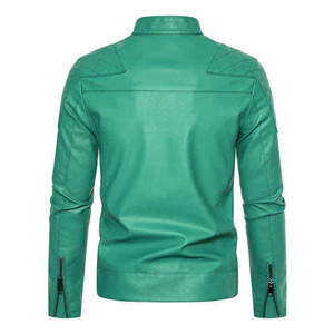 Customized Latest Designed Custom Men <b>Leather</b> <b>Jacket</b> <b>Long</b> Sleeve Lightweight Breathable <b>Leather</b> <b>Jacket</b> Available Multiple Colors - Product Image 2