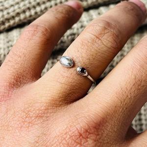 Minimalist Garnet Brass Womens <b>Ring</b> Silver Plated Dainty <b>Statement</b> Wholesale <b>Ring</b> - Product Image 5