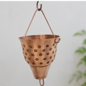 ชุดถังแขวนโซ่ทองแดงสำหรับตกแต่งสวนกลางแจ้ง สไตล์เรียบง่าย - Product Image 4