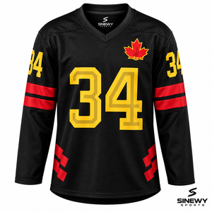 Nouveau design 2026 Maillots de hockey sur glace de haute qualité personnalisés imprimés par transfert thermique à manches courtes en tissu mesh unisexe anti-bactérien coupe ajustée - Product Image 2
