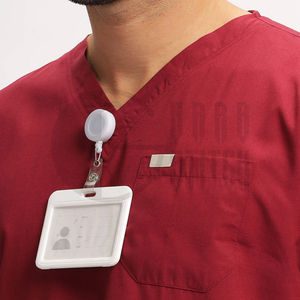 Conjunto de Uniformes Médicos para Hombre, Cuello en V, Uniforme de Enfermero, Doctor, Ropa de Trabajo para Hospital y Clínica, Tela Transpirable y Antibacteriana, Traje de Atención Médica - Product Image 3