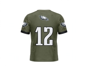 Maillot de football vert olive personnalisé par sublimation, vente en gros, usine OEM, vêtements de sport athlétiques à manches courtes, uniforme d'équipe, haut de gamme - Product Image 5