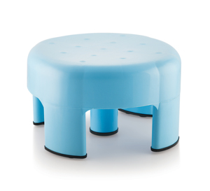 Otomana Redonda Moderna de Cuero PU con Parte Superior Acolchada para Muebles de Sala de Estar - Product Image 2