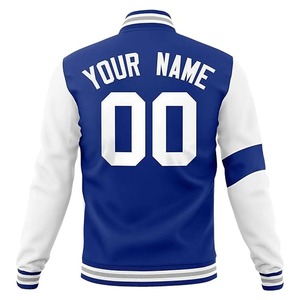 Wholesale Customized Color Breathable <b>Lightweight</b> Men's Varsity Baseball <b>Jacket</b> Stand Collar Stitched Design <b>Summer</b> - Product Image 2