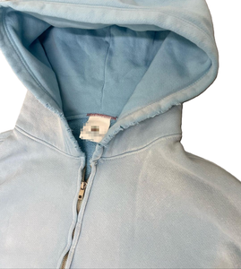 Sweat-shirt à capuche bleu clair pour homme, coupe classique, 100 % coton French Terry, décontracté, pour l'hiver, éco-responsable - Product Image 6