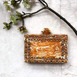 Bolso de Mano de Resina de Cristal Hecho a Mano de Lujo para Mujer, Accesorios de Moda para Fiestas - Product Image 6