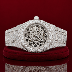 Luxury Iced Out Moissanite <b>Skeleton</b> Hip Hop <b>Watch</b> for Men | Full Pave <b>Automatic</b> Mechanical Diamond <b>Watch</b> - Product Image 1