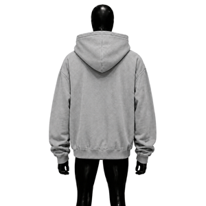 Sudadera con Capucha Oversize Personalizada con Estampado Gráfico de Montaña Gris, Unisex, Estilo Urbano Casual de Invierno, Venta al por Mayor - Product Image 2