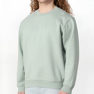 Sudadera de Cuello Redondo Lisa Extra Grande para Hombre, de Alta Calidad, Algodón y Felpa, Estilo Urbano, Unisex, Invierno, Venta al Por Mayor, OEM - Product Image 2