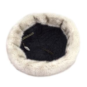 Custom Winter Faux Fur Trim Suede Skullcap Brimless Melon Cap Contrast Color Plush Russian Style Beanie Hat - Product Image 6