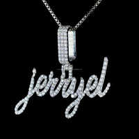 Pendentif en diamant moissanite véritable de qualité supérieure, design luxueux, plaqué or, argent 925, pour cadeau, prix de gros