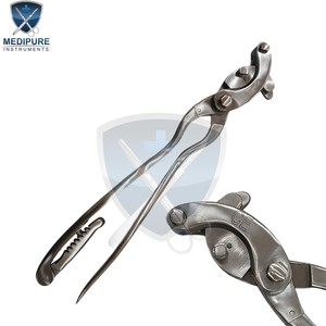 Professional Serra Emasculator Curved with Ratchet Stainless Steel <b>Castration</b> <b>Tool</b> High Strength Veterinary Instruments - Product Image 3