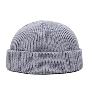 Customize Classic Red Short Ribbed Knit Beanie <b>Cap</b> Premium Soft Stretch Docker <b>Skull</b> <b>Cap</b> with Folded Brim for <b>Men</b> Daily Wear - Product Image 5
