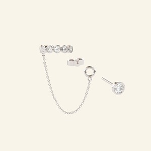 Pendiente de Oreja Individual de Oro Sólido de 14K con Diamante Cultivado en Laboratorio, Aro para Cartílago Helix, Joyería Fina Elegante para Mujer - Product Image 3