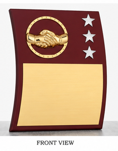 Durable Wooden <b>Plaque</b> with Smooth Finish for Professional Recognition and Excellence Awards star and corporate design <b>plaques</b>. - Product Image 5
