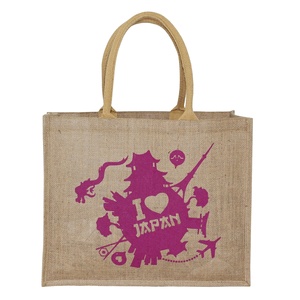 Sac fourre-tout en toile de jute réutilisable et écologique en gros, sac en toile de jute personnalisé avec logo imprimé, sac à main pour les courses d'épicerie - Product Image 1