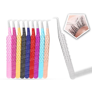 Pince à cils personnalisée TPI-10153 à 45 degrés, en acier inoxydable, applicateur de cils à pointe fine, outil de beauté pour soins personnels - Product Image 5
