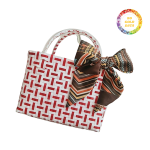 Summer Beach Plastic Woven <b>Small</b> Tote <b>Handbag</b> Party Gift - Product Image 2