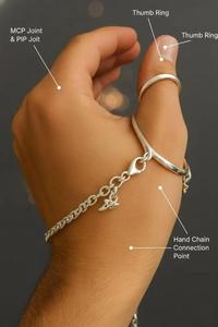 Bague de soutien pour le pouce en argent sterling plaqué, bijou pour l'arthrite - Product Image 1