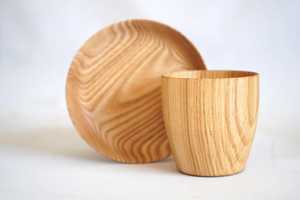 Wooden Coffee <b>Cup</b> with Saucer Handmade Wood Tea <b>Cup</b> Rustic <b>Espresso</b> Mug Oak Ash Walnut Birch - Product Image 2