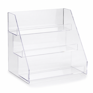 Acrylic Portable Tiered Display Stand Adjustable Height <b>Shelves</b> for Cosmetics Jewelry Snacks-Modern Retail Counter Organizer - Product Image 1