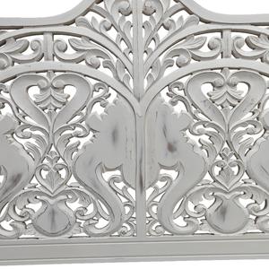 Cabecero de Cama Tallado a Mano con Diseño de Tronco de Elefante en Madera Blanca, Decoración Elegante y Estilosa para Cama - Product Image 3