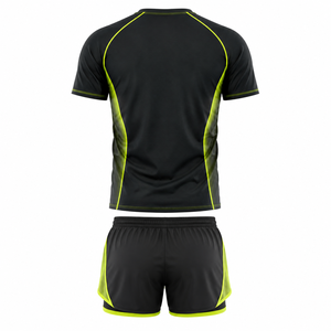 Ensemble de vêtements de sport légers pour hommes, t-shirt de course actif, short athlétique, respirant, en maille, séchage rapide, performance, entraînement en salle de sport - Product Image 2
