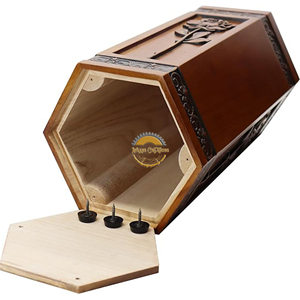 Premium Wooden Cremation Urn for Human <b>Ashes</b> Handmade Wooden Funeral Urn with Natural Finish Solid Wood Memorial Urn for Adults - Product Image 1