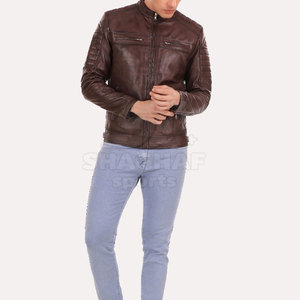 Chaqueta de cuero personalizada para hombre con cintura y puños ajustables, perfecta para uso en exteriores, chaqueta de invierno para hombre - Product Image 6