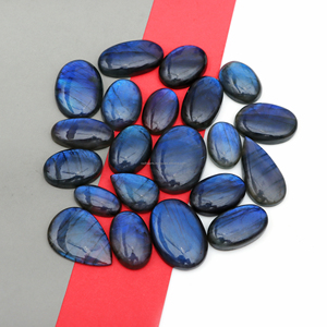 High Quality Natural Cabochon Blue <b>Labradorite</b> Round Pear Mix Sizes Flatback Stone Loose Gemstone for Jewelry Making - Product Image 6