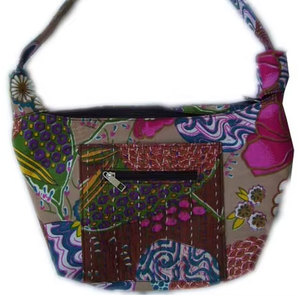 Assorted Fabric Ladies Handbags Printed Cotton <b>Zip</b> Shopping <b>Bag</b> Stylish Lightweight Reusable <b>Tote</b> for Evening Wear Casual Outing - Product Image 1