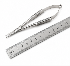 Ciseaux à ressort droits Rolleo en acier inoxydable à pointe fine, instrument microchirurgical pour la chirurgie générale - Product Image 6