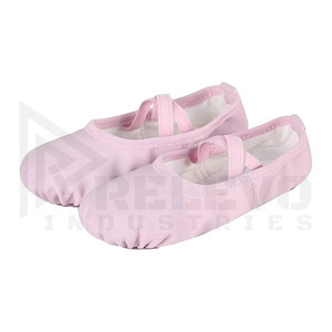 Chaussons de danse en cuir Relevo pour femmes, intérieur en satin, semelle double, ballerines plates pour l'entraînement quotidien - Product Image 4