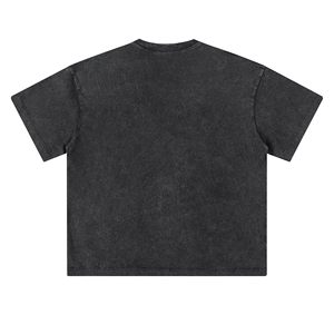 Camiseta Oversize de Algodón Lavado para Hombre, Manga Corta, Hombros Caídos, Estilo Urbano Casual, Ajuste Holgado - Product Image 3