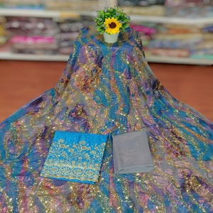 ชุดเดรสหรูหราสไตล์ฝรั่งเศส ดีไซน์เรียบหรู น้ำหนักเบา ประดับด้วยงานปักเลื่อมสุดพิเศษ ลวดลายเรขาคณิต เหมาะสำหรับงานปาร์ตี้ - Product Image 1