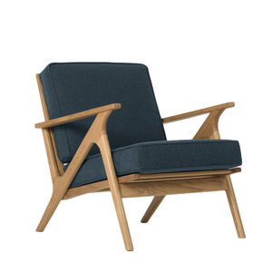 Un sofá individual robusto con estructura de madera de teca y asiento de espuma de alta calidad, apto para uso en interiores y exteriores. - Product Image 1