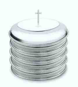 DELUXE STAINLESS STEEL HOLY COMMUNION SET 160 CUPS FOUR TRAYS <b>MIRROR</b> FINISH POLISHED STABLE BASE CHURCH USE - Product Image 1